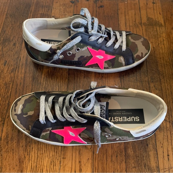 Golden Goose Camouflage Superstar Sneakers Size 39 - Picture 3 of 7